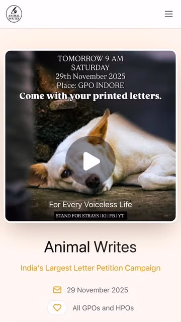 Indore | Copy and print your letters from animalwrites.in