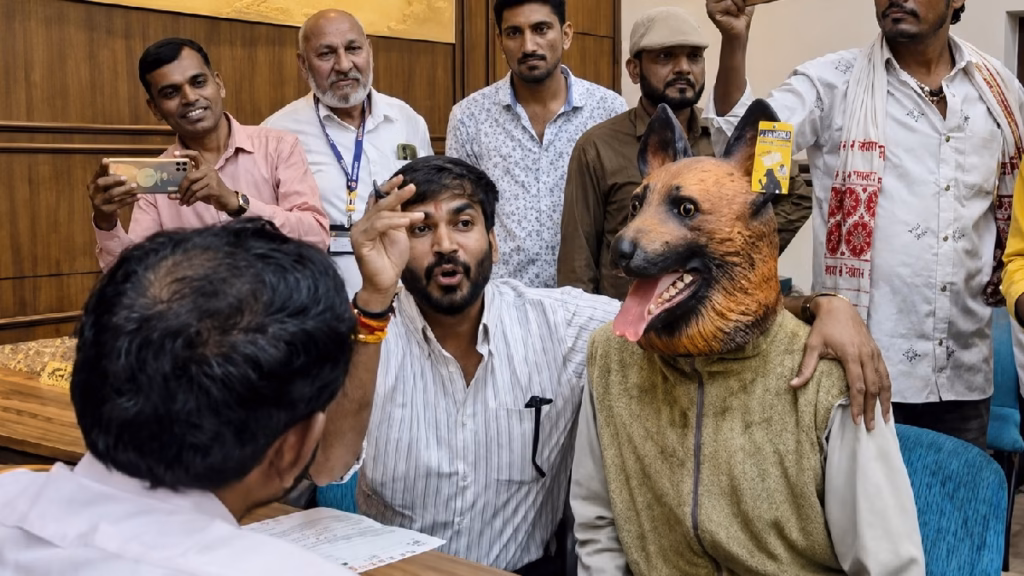 Why did a man wear a dog mask in Khandwa? Protest raises questions over stray dog sterilisation in MP