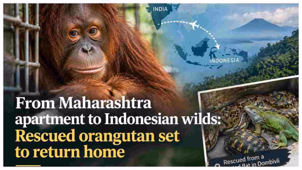 Orangutan rescued from Maharashtra flat set to return to Indonesia